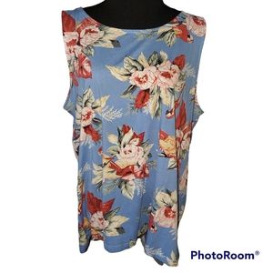 Chaps Floral Tank Top